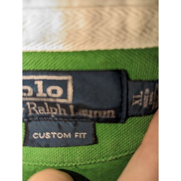 Polo Ralph Lauren Men's XL green Large PONY Custom Slim Fit Polo - Picture 5 of 11